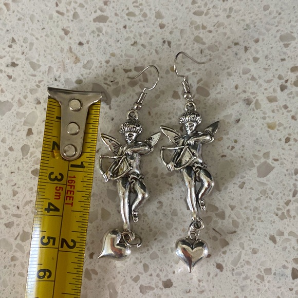 Cupid Heart Silver Earring’s. - Picture 3 of 3